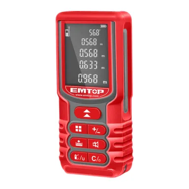 Купить Дальномер лазерный 100 м, EMTOP в интернет-магазине Akvilon.kz