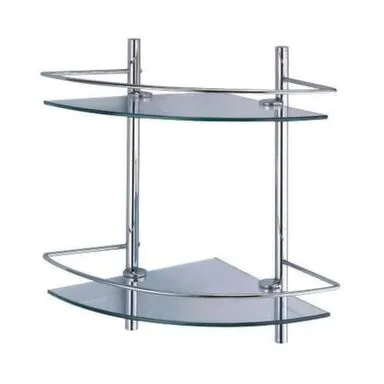 Купить Полка стеклянная угловая двойная, WasserKraft в интернет-магазине Akvilon.kz