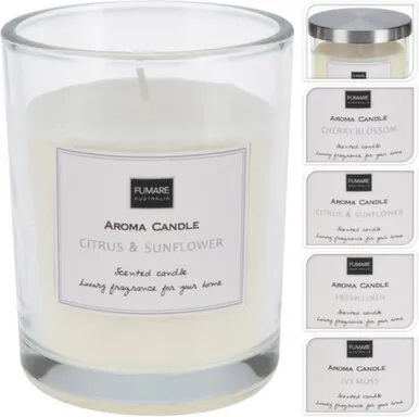 Купить Свеча залитая в стакан, с крышкой, разм. 8x9,8 см, в асс. в интернет-магазине Akvilon.kz