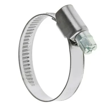 Купить Хомут червячный 2,5" (40-64мм) (белый цинк 1 шт), Стройбат в интернет-магазине Akvilon.kz