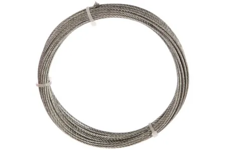 Купить Трос стальной DIN 3055 2мм (белый цинк 10 м), Стройбат в интернет-магазине Akvilon.kz