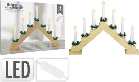 Купить Светильник электрический Свечи, 7 ламп накаливания, работает на 220-240В, Koopman в интернет-магазине Akvilon.kz