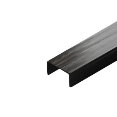 Купить Молдинг с П-образным профилем 10x20x10 мм черный матовый в интернет-магазине Akvilon.kz