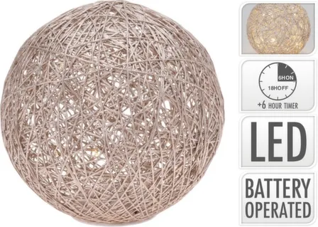 Купить Светильник декоративный Шар, 20 LED-ламп, d20см, Koopman в интернет-магазине Akvilon.kz