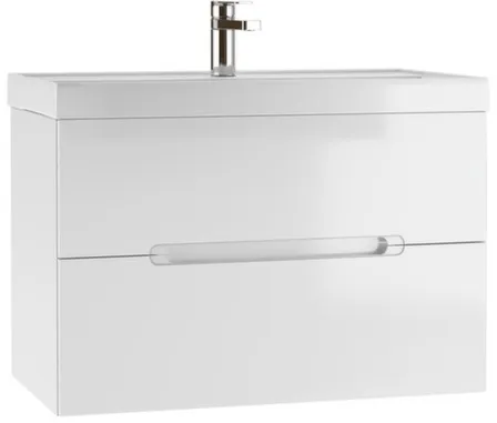 Купить Тумба подвесная Malta B2 с умывальником Фостер 80 см, Домино в интернет-магазине Akvilon.kz