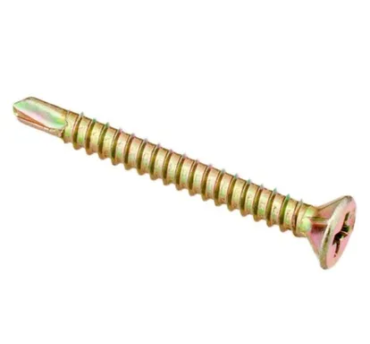 Купить Саморезы для монтажа окон с буром, желтый цинк, 3,9x32 мм, 200 шт, Стройбат в интернет-магазине Akvilon.kz