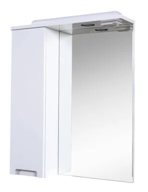 Купить Зеркало Квадро 60 см с подсветкой и пеналом слева Аква Родос в интернет-магазине Akvilon.kz