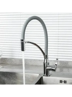 Купить Смеситель для кухни с высоким гибким изливом, Frap в интернет-магазине Akvilon.kz