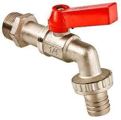 Купить Кран водоразборный со штуцером Valteс наруж-наруж резьба флажковая рукоятка 1/2 в интернет-магазине Akvilon.kz