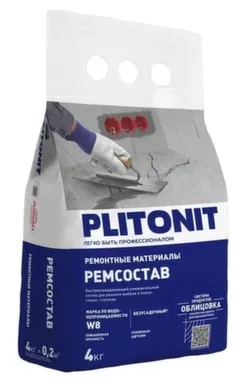 Купить Ремонтный состав для стен 4кг, PLITONIT в интернет-магазине Akvilon.kz
