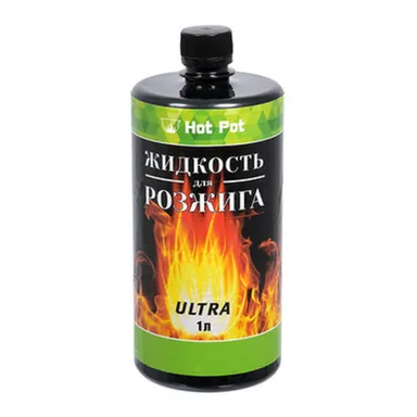 Hot Pot Жидкость для розжига углеводородная ULTRA, 1л в интернет-магазине Akvilon.kz