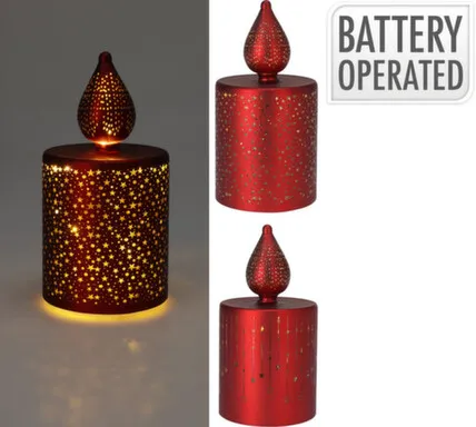 Купить Светильник LED в форме свечи, 7,5x7,5x15 cм, красный, в ассортименте, Koopman в интернет-магазине Akvilon.kz