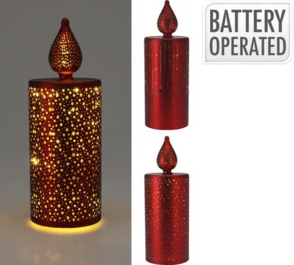 Купить Светильник LED в форме свечи, 7,5x7,5x21 cм, красный, в ассортименте, Koopman в интернет-магазине Akvilon.kz