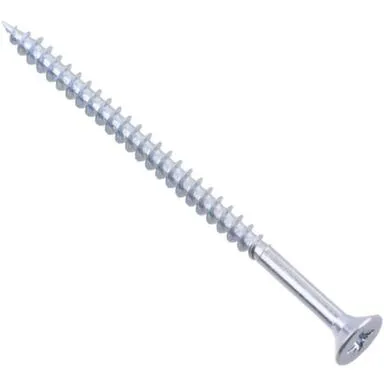 Купить Саморезы универсальные 5x80 мм, белый цинк, 100 шт, Стройбат в интернет-магазине Akvilon.kz