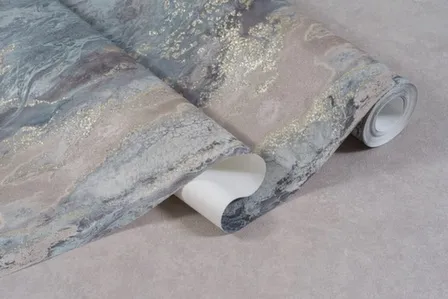 Купить Обои виниловые на флизелиновой основе Адажио, мотив, синий, 1,06x10 м, Domingo в интернет-магазине Akvilon.kz