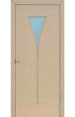 Купить Дверное полотно Рюмка остекленное с рисунком Сибирь Профиль Беленый дуб 600 в интернет-магазине Akvilon.kz