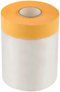 Купить Укрывная пленка с золотистой малярной лентой, 55 см х 33 м, 7 мк, Master Color в интернет-магазине Akvilon.kz