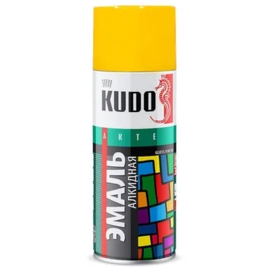 Купить Эмаль универсальная 520 мл, KUDO Желтый в интернет-магазине Akvilon.kz
