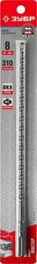 Купить Бур SDS plus, по бетону, 2 резца, спираль 4С, Ø8, 310/250 мм, ЗУБР в интернет-магазине Akvilon.kz