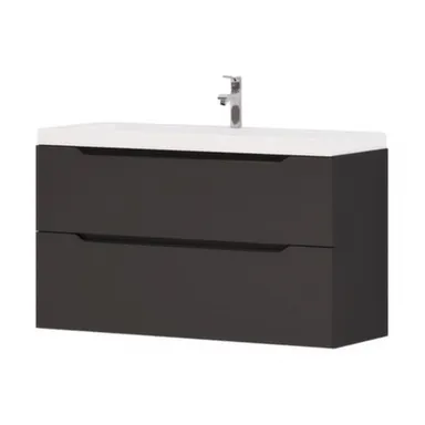 Купить Тумба подвесная Севилья 80 антрацит матовый с умывальником Sava 80 см, Сансервис в интернет-магазине Akvilon.kz