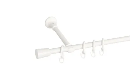 Купить Карниз Рица однорядный металл d16мм 200см белый, Delfa в интернет-магазине Akvilon.kz