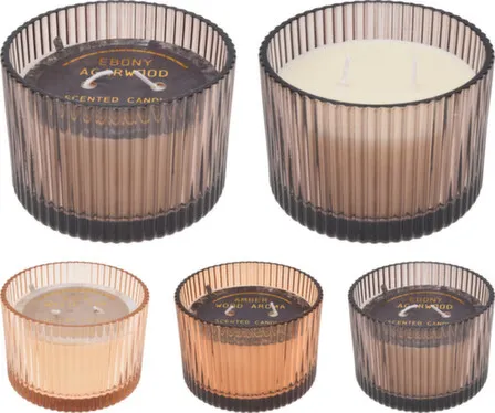 Купить Свеча залитая в стакан, 11,5x11,5x7,8 см, в ассортименте, Koopman в интернет-магазине Akvilon.kz