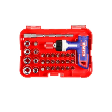 Купить Отвёртка Т-образная с набором бит 31 шт, EMTOP в интернет-магазине Akvilon.kz