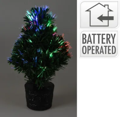 Купить Ель искусственная, 18x18x30 см, 30 ветвей, электрическая гирлянда на 3 led-лампы, Koopman в интернет-магазине Akvilon.kz