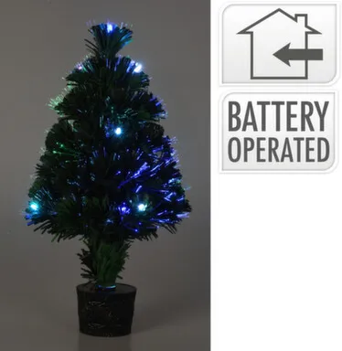 Купить Ель искусственная, 22x22x45 см, 45 ветвей, электрическая гирлянда на 10 led-лампы, Koopman в интернет-магазине Akvilon.kz