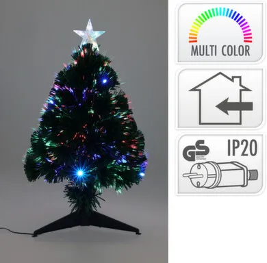 Купить Ель искусственная, 28x28x60 см, 60 ветвей, электрическая гирлянда на 15 led-лампы, Koopman в интернет-магазине Akvilon.kz