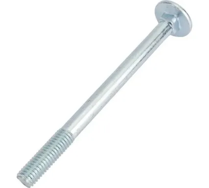 Купить Болт мебельный DIN 603, белый цинк, 8x100 мм, 10 шт, Стройбат в интернет-магазине Akvilon.kz