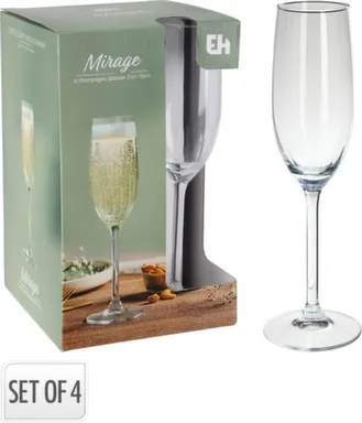 Купить Бокал для шампанского, 210 мл, набор из 4 шт, Koopman в интернет-магазине Akvilon.kz