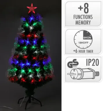 Купить Ель искусственная, 33x33x60 см, 55 ветвей, электрическая гирлянда на 60 led-ламп, Koopman в интернет-магазине Akvilon.kz