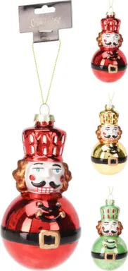 Купить Декорация подвесная Щелкунчик, стекло, 6,5x13 см, в ассортименте, Koopman в интернет-магазине Akvilon.kz