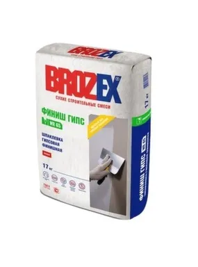 Купить Шпаклевка финишная гипсовая Финиш Гипс, 17 кг, Brozex в интернет-магазине Akvilon.kz