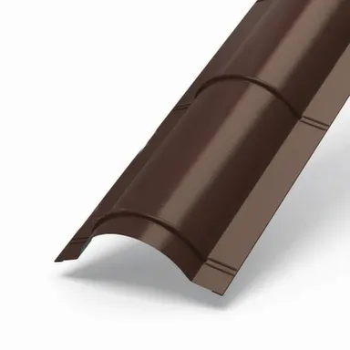 Купить Конек круглый R80x2000мм коричневый ВИК МЕТАЛЛПРОФИЛЬ в интернет-магазине Akvilon.kz