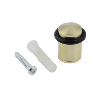 Купить Ограничитель двери напольный ЦАМ, матовое золото, 1 шт, Стройбат в интернет-магазине Akvilon.kz Купить Ограничитель двери напольный ЦАМ, матовое золото, 1 шт, Стройбат в интернет-магазине Akvilon.kz