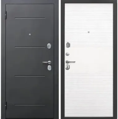 Купить Дверь металлическая 7,5см ГАРДА серебро Белый ясень Феррони 860 Левое в интернет-магазине Akvilon.kz