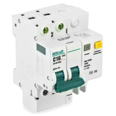 Купить Диф автомат 1П+Н С16 30мА С АС DeKraft в интернет-магазине Akvilon.kz