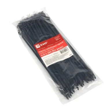 Купить Хомут кабельный 4,8x250 мм (100шт)/EKF в интернет-магазине Akvilon.kz