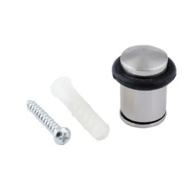 Купить Ограничитель двери напольный ЦАМ, матовый никель, 1 шт, Стройбат в интернет-магазине Akvilon.kz Купить Ограничитель двери напольный ЦАМ, матовый никель, 1 шт, Стройбат в интернет-магазине Akvilon.kz