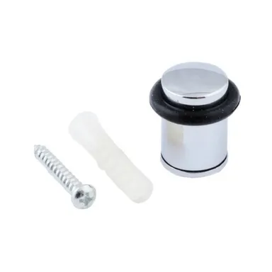 Купить Ограничитель двери напольный ЦАМ, хром, 1 шт, Стройбат в интернет-магазине Akvilon.kz Купить Ограничитель двери напольный ЦАМ, хром, 1 шт, Стройбат в интернет-магазине Akvilon.kz