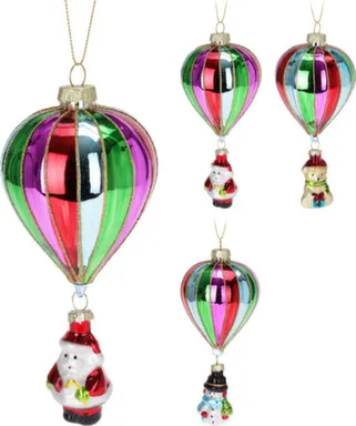 Купить Декорация подвесная Воздушный шар, стекло, 7x7x16 см, в ассортименте, Koopman в интернет-магазине Akvilon.kz