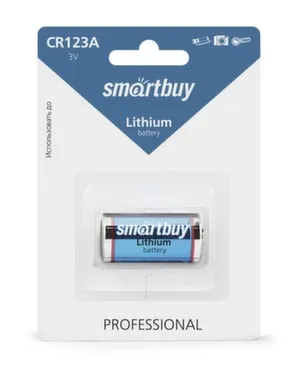 Купить Литиевый элемент питания CR123A/1B, 1 шт, Smartbuy в интернет-магазине Akvilon.kz