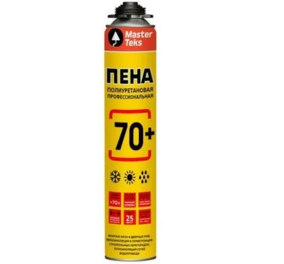 Купить Пена монтажная профессиональная 70+ всесезонная, 890 мл, Masterteks в интернет-магазине Akvilon.kz