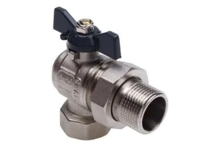 Купить Кран шаровой угловой 3/4" ВР-НР рукоятка бабочка, Aqualink в интернет-магазине Akvilon.kz