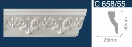 Купить Плинтус потолочный 50x25x2000мм, Solid в интернет-магазине Akvilon.kz