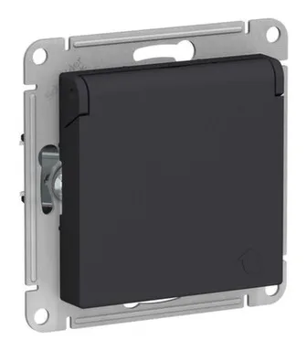 Купить Розетка 1- местная с крышкой16А з/к Atlas в интернет-магазине Akvilon.kz