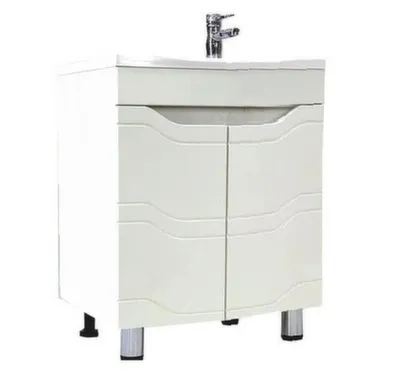 Купить Тумба напольная Модерн Арт 70 c умывальником 9070Е 100 см, белый, Orbitа в интернет-магазине Akvilon.kz