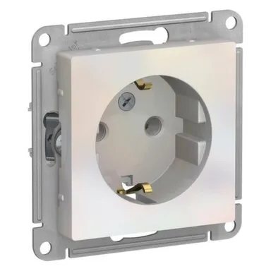 Купить Розетка с заземлением, серия AtlasDesign 16А, жемчуг в интернет-магазине Akvilon.kz